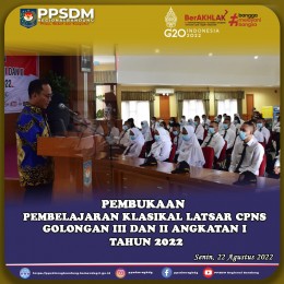 Para CPNS dari BPIP dan Pemkab Trenggalek Ikuti Pembukaan Pembelajaran Klasikal Latsar CPNS