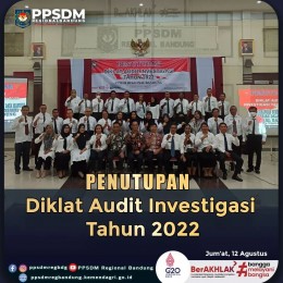 40 Pejabat APIP Pemda Lulus Diklat Audit Investigatif yang Diselenggarakan PPSDM Kemendagri Regional Bandung