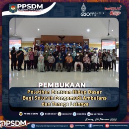 PPSDM Regional Bandung menggelar pelatihan Bantuan Hidup Dasar pada sopir ambulans dan tenaga terkait lainnya