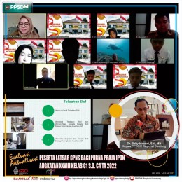 PPSDM Regional Bandung Gelar Evaluasi Aktualisasi Peserta Latsar CPNS Bagi Purna Praja IPDN Angkatan XXVIII Kelas C1 s.d. C4 TA 2022