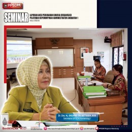 Seminar Laporan Aksi Perubahan Kinerja Organisasi peserta Pelatihan Kepemimpinan Administrator Angkatan Ke 1 PNBP TA. 2022