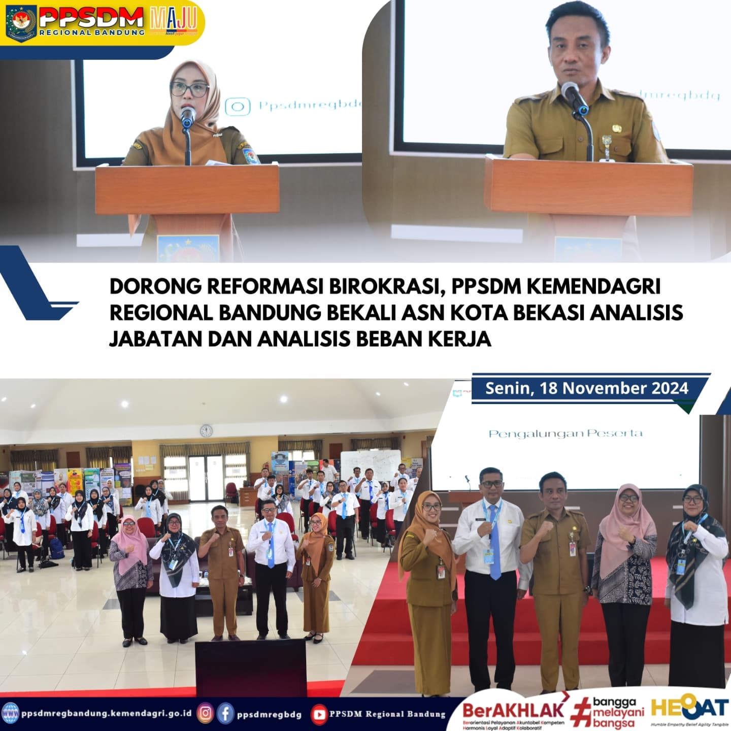 Dorong Reformasi Birokrasi, PPSDM Kemendagri Regional Bandung Bekali ASN Kota Bekasi Analisis Jabatan dan Analisis Beban Kerja