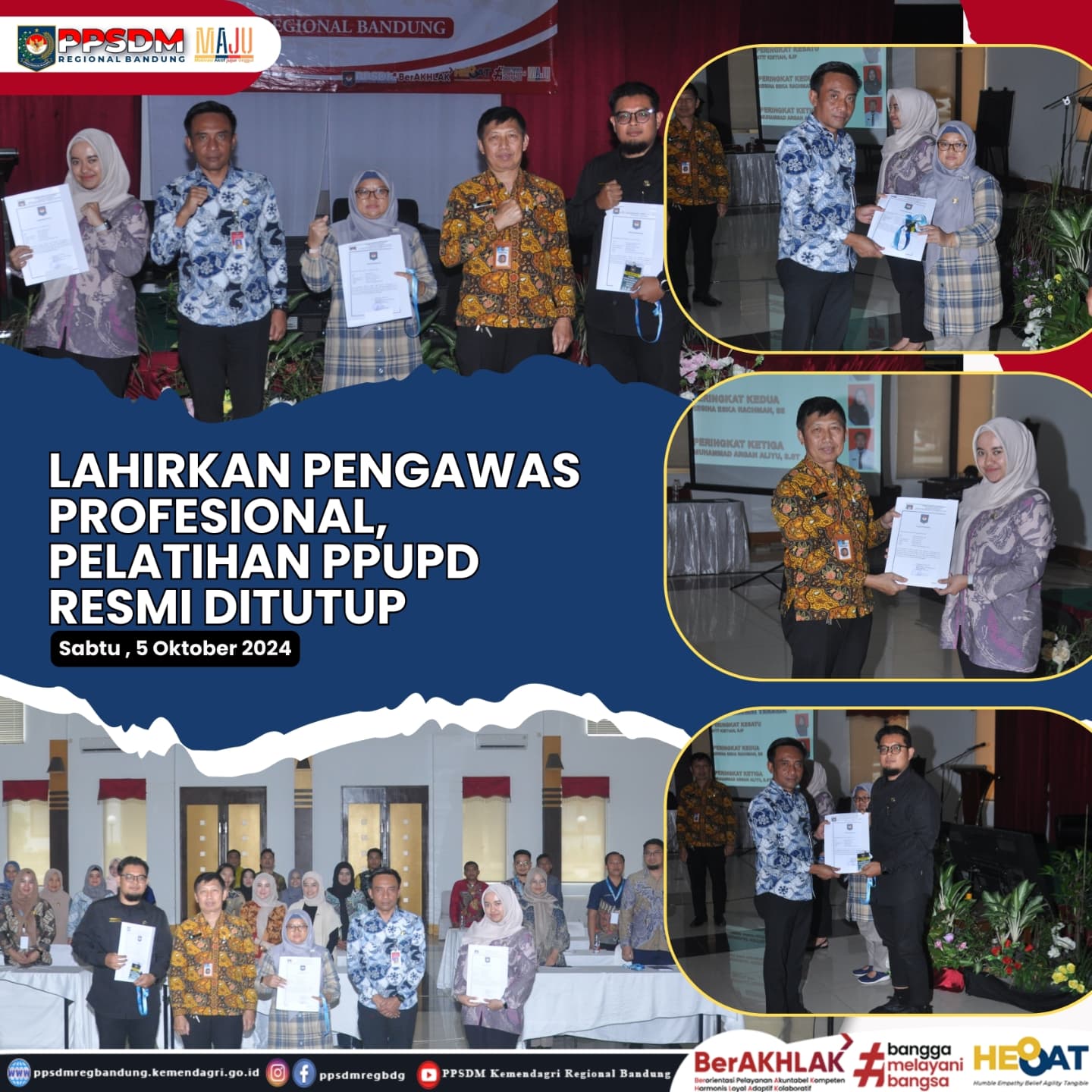 Lahirkan Pengawas Profesional, Pelatihan PPUPD Resmi Ditutup