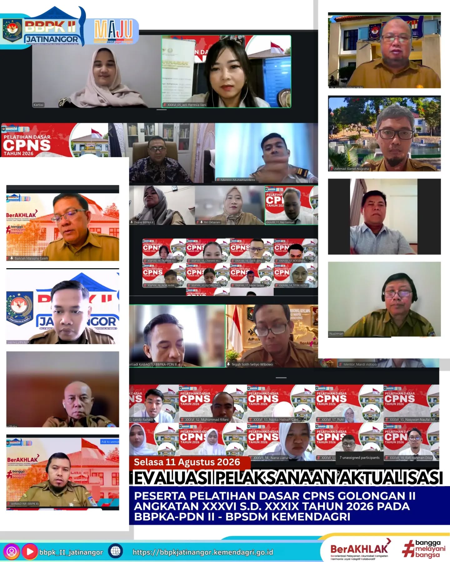 Evaluasi Pelaksanaan Aktualisasi Peserta Pelatihan Dasar CPNS Golongan II Angkatan