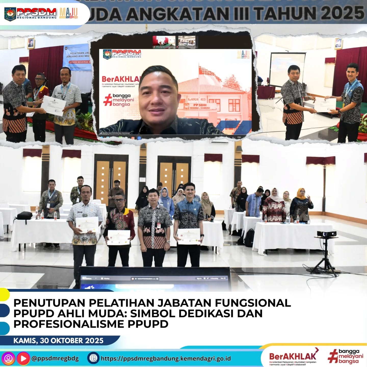 Penutupan Pelatihan Jabatan Fungsional PPUPD Ahli Muda: Simbol Dedikasi dan Profesionalisme PPUPD