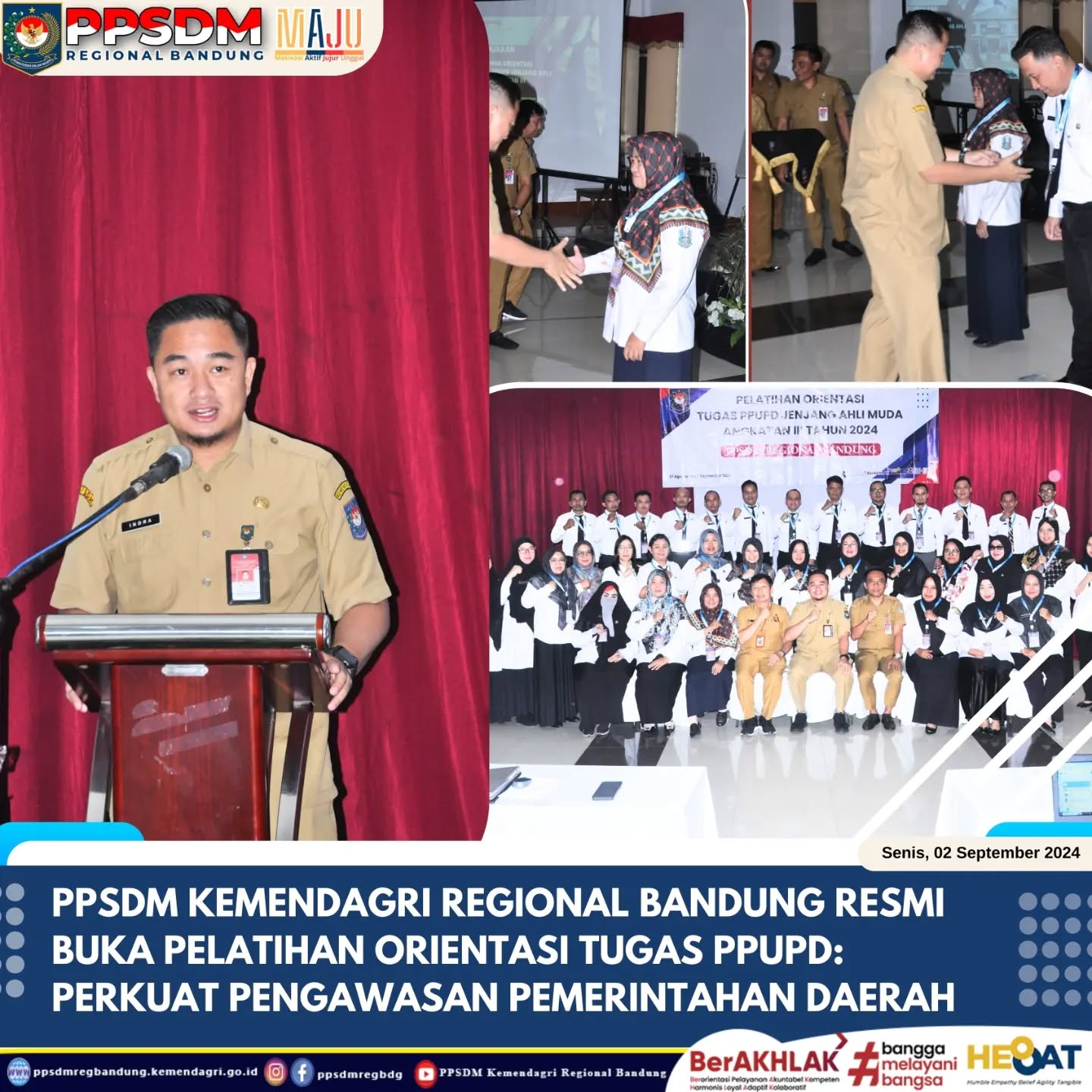 PPSDM Kemendagri Regional Bandung Resmi Buka Pelatihan Orientasi Tugas PPUPD: Perkuat Pengawasan Pemerintahan Daerah