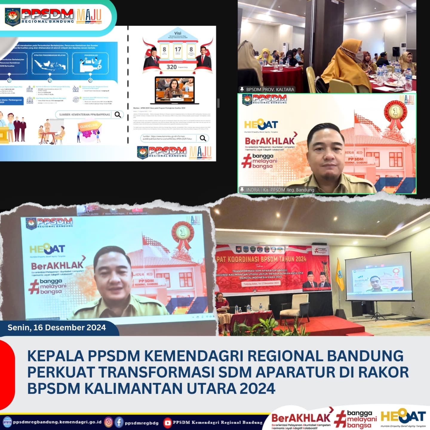 Kepala PPSDM Kemendagri Regional Bandung Perkuat Transformasi SDM Aparatur di Rakor BPSDM Kalimantan Utara 2024