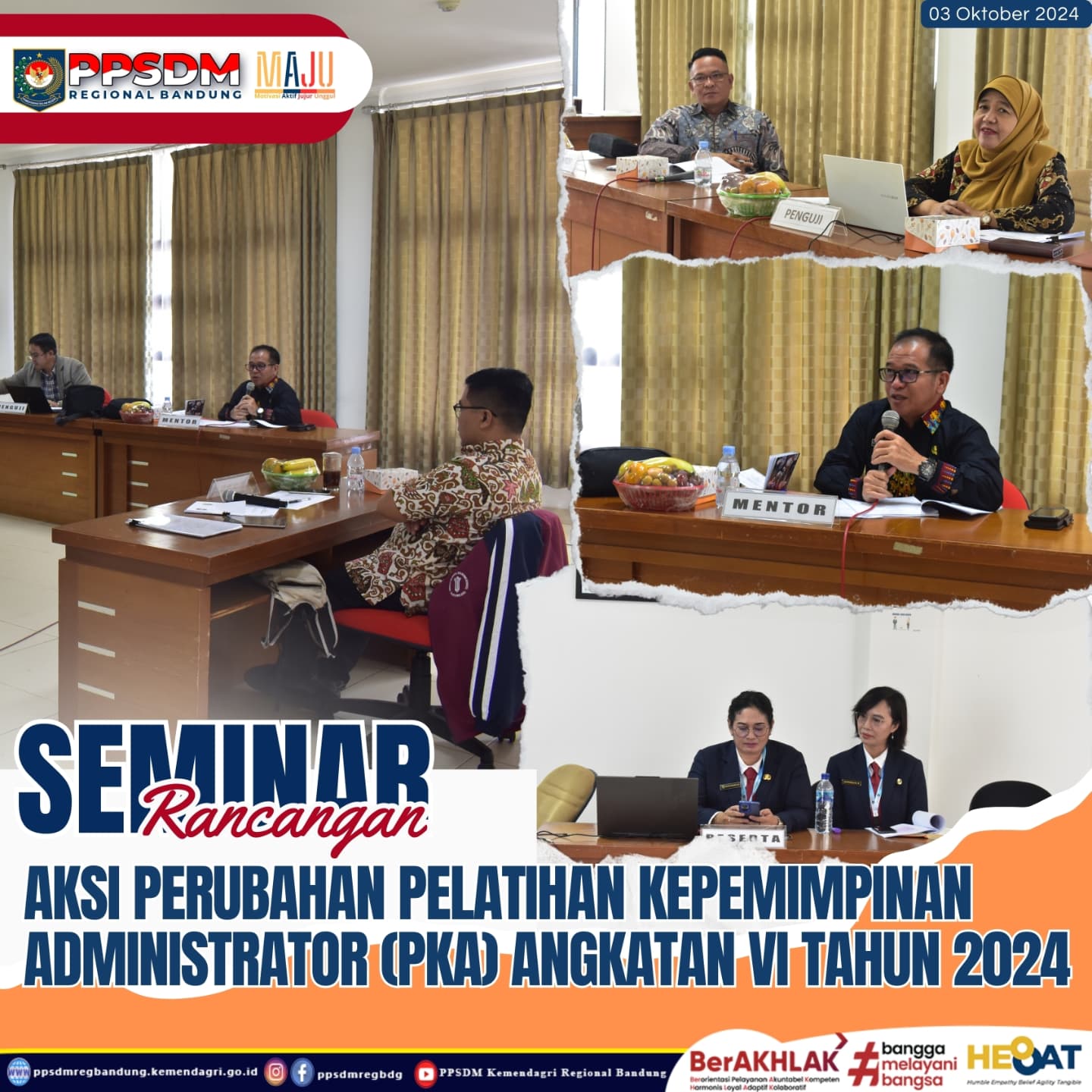 Berlangsungnya Seminar Rancangan Aksi Perubahan Pelatihan Kepemimpinan Administrator (PKA) Angkatan