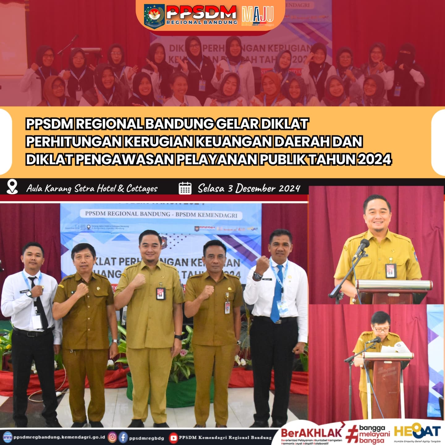 Mengupas Tuntas Kerugian Keuangan Daerah dan Pengawasan Pelayanan Publik: PPSDM Kemendagri Regional Bandung Hadirkan Solusi Lewat Diklat Komprehensif