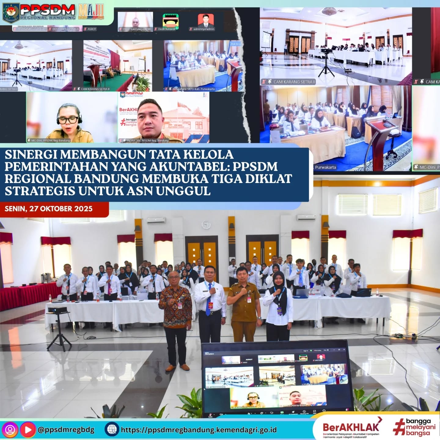 Sinergi Membangun Tata Kelola Pemerintahan yang Akuntabel: PPSDM Kemendagri Regional Bandung Membuka Tiga Diklat Strategis untuk ASN Unggul