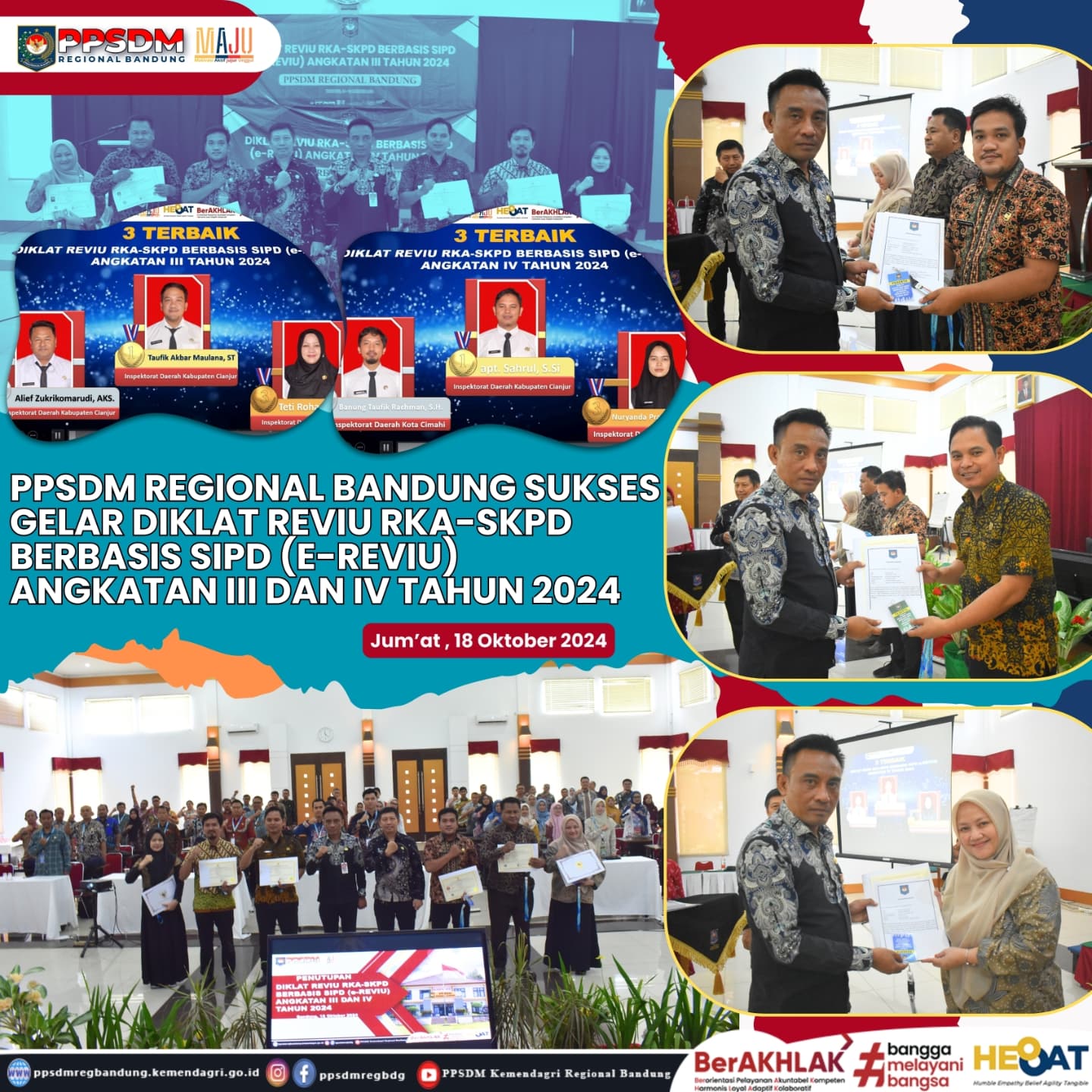 Pengelolaan Anggaran Daerah Kian Transparan dengan e-Reviu: Diklat di PPSDM Kemendagri Regional Bandung Berakhir Sukses