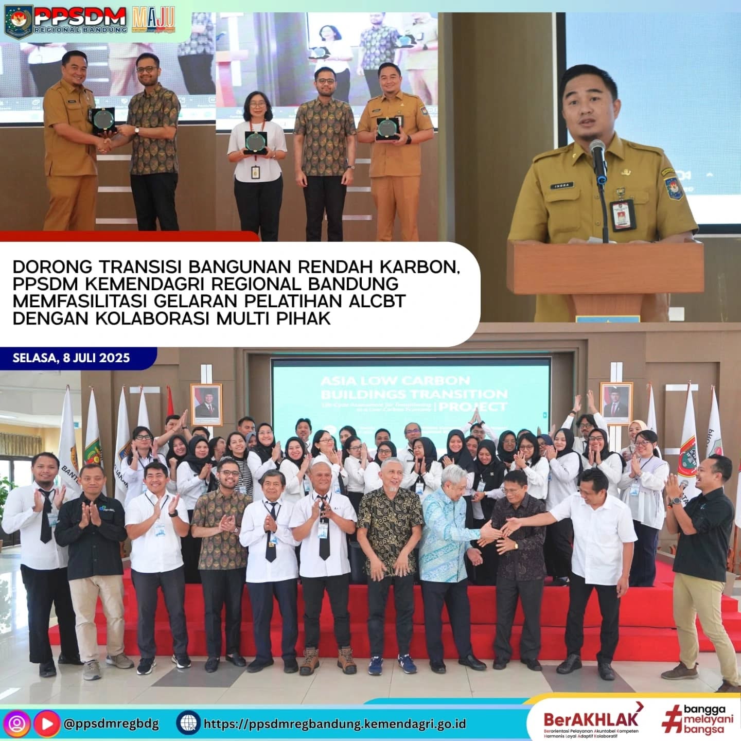Dorong Transisi Bangunan Rendah Karbon, PPSDM Kemendagri Regional Bandung Memfasilitasi Gelaran Pelatihan ALCBT dengan Kolaborasi Multi Pihak