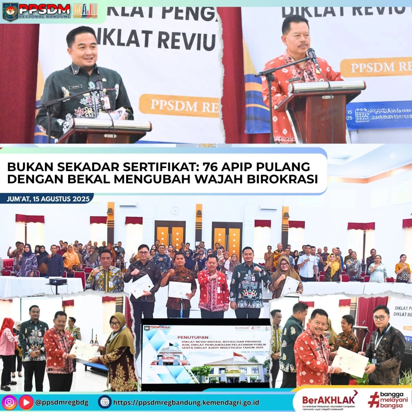 Bukan Sekadar Sertifikat: 76 APIP Pulang dengan Bekal Mengubah Wajah Birokrasi