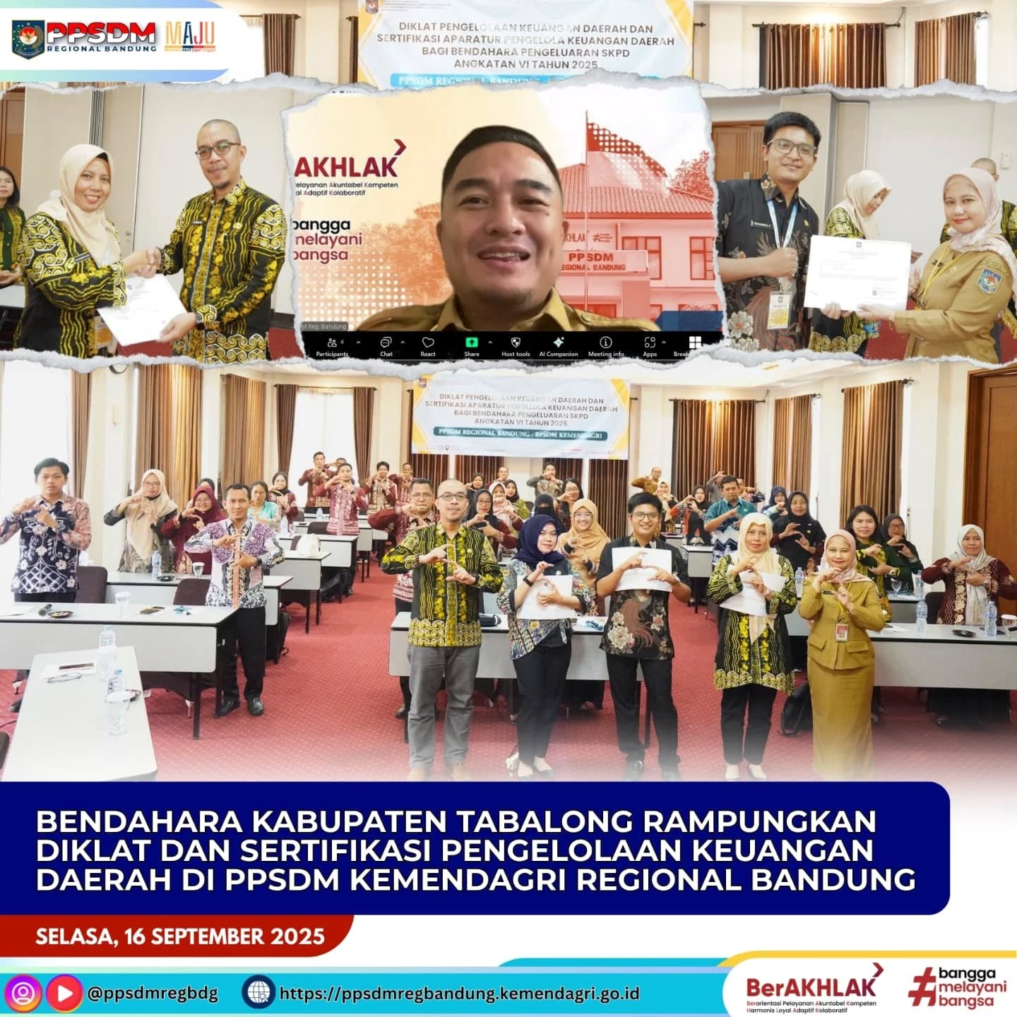 Bendahara Kabupaten Tabalong Rampungkan Diklat dan Sertifikasi Pengelolaan Keuangan Daerah di PPSDM Kemendagri Regional Bandung
