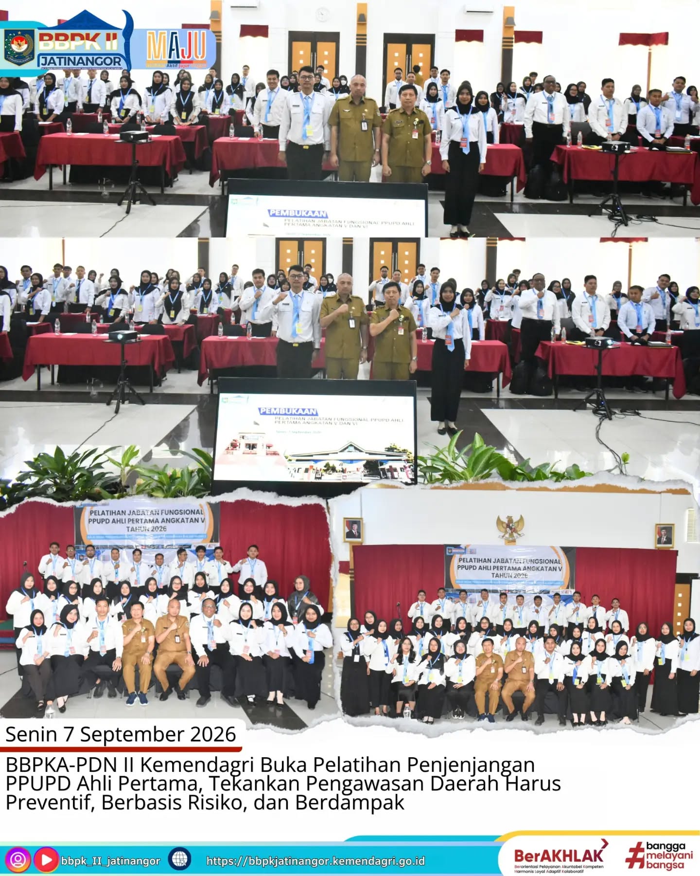 BBPKA-PDN II Kemendagri Buka Pelatihan Penjenjangan PPUPD Ahli Pertama, Tekankan Pengawasan Daerah Harus Preventif, Berbasis Risiko, dan Berdampak