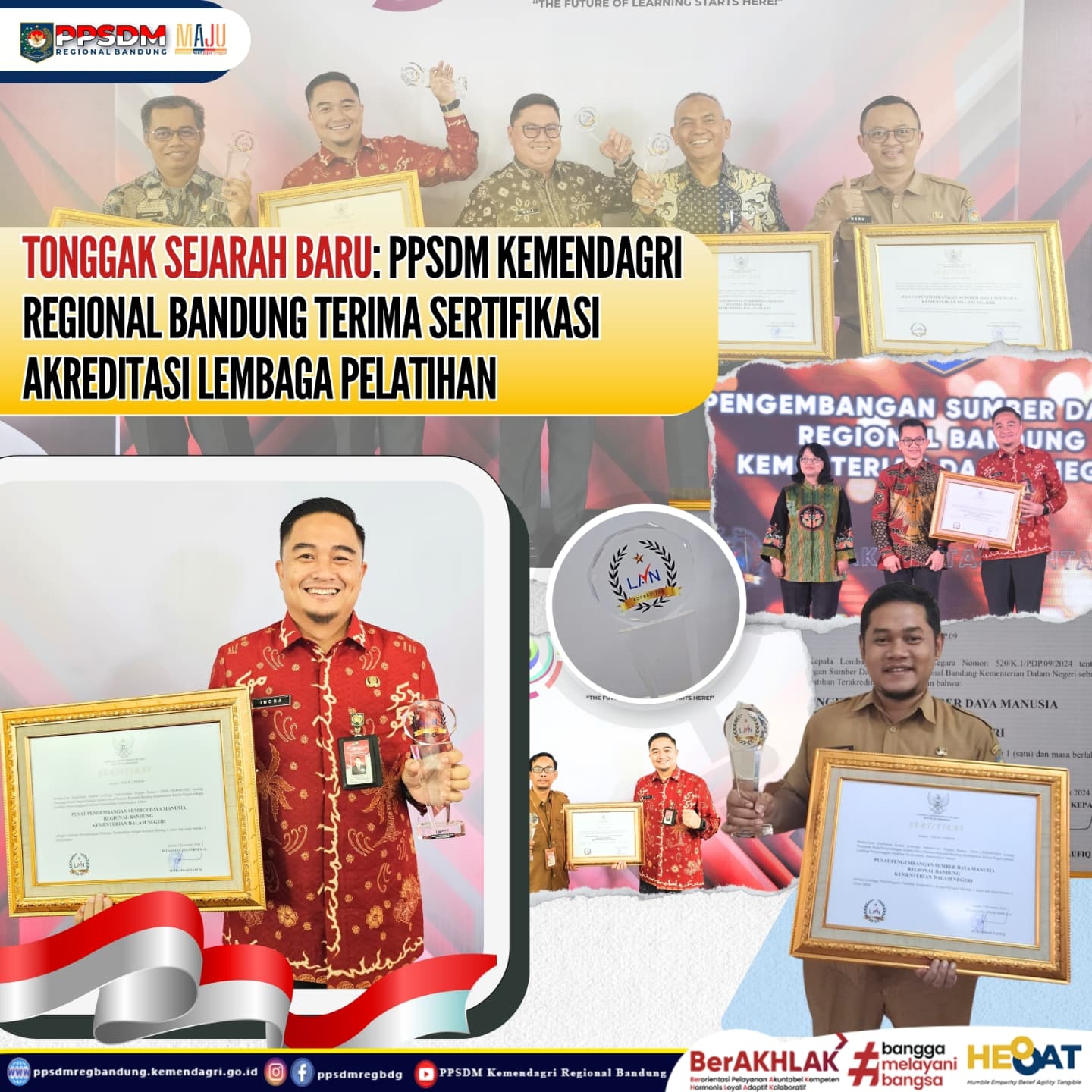 Tonggak Sejarah Baru: PPSDM Kemendagri Regional Bandung Terima Sertifikasi Akreditasi Lembaga Pelatihan