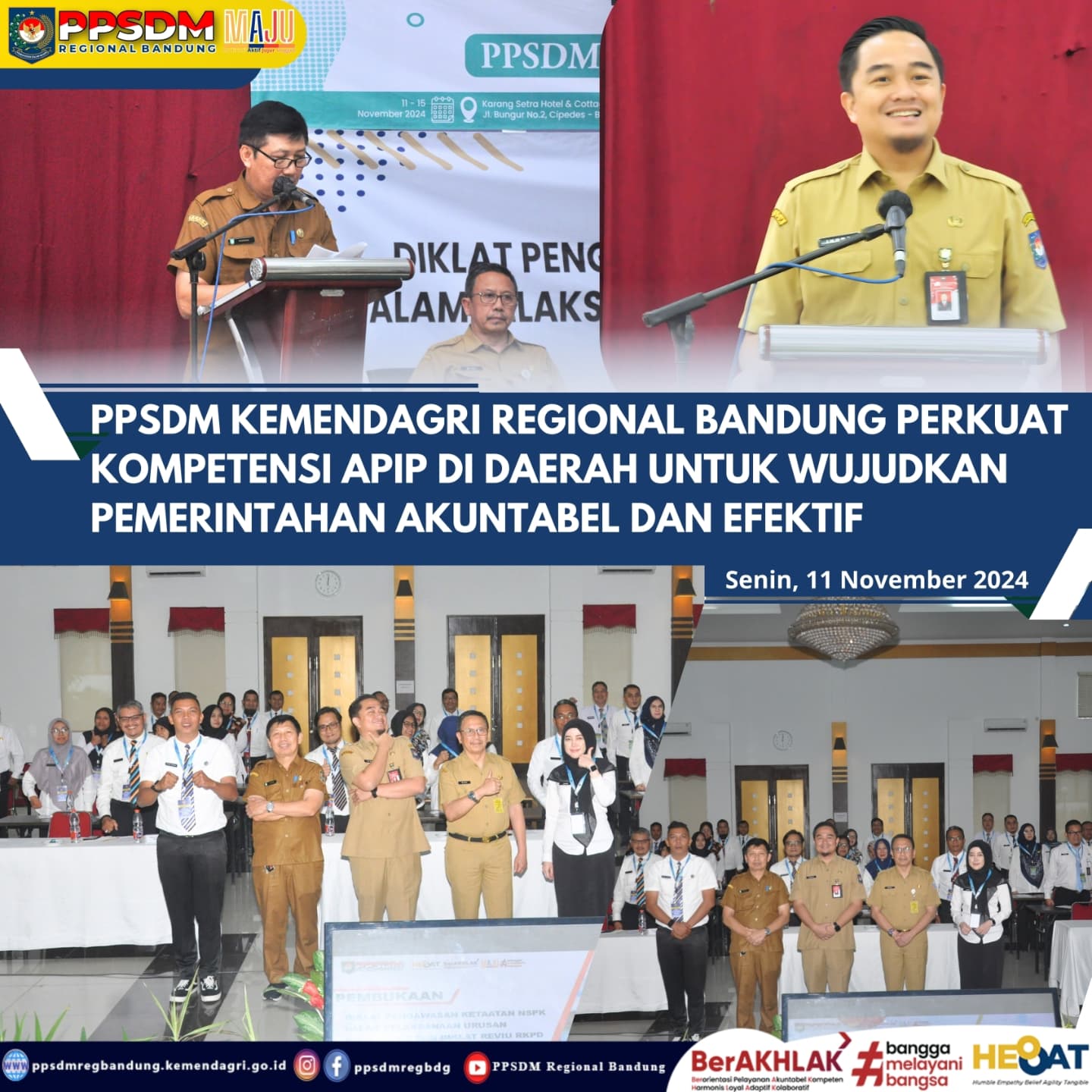 PPSDM Kemendagri Regional Bandung Perkuat Kompetensi APIP di Daerah untuk Wujudkan Pemerintahan Akuntabel dan Efektif